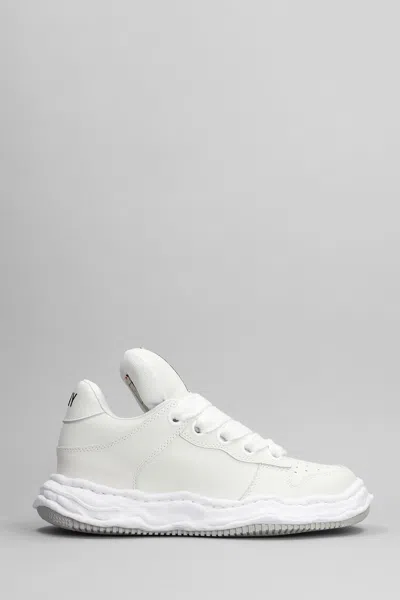 MIHARAYASUHIRO WAYNE SNEAKERS IN WHITE LEATHER