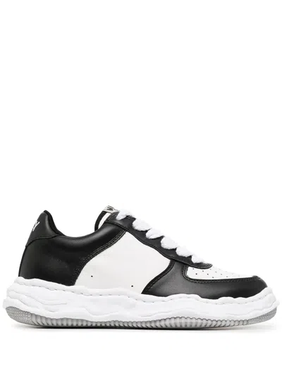 Miharayasuhiro Maison Mihara Yasuhiro Black And White Low Wayne Sneakers In Leather