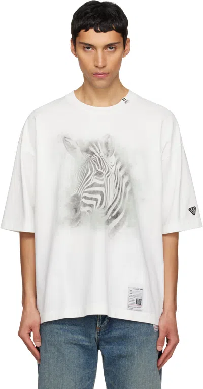 Miharayasuhiro Zebra-print T-shirt In White
