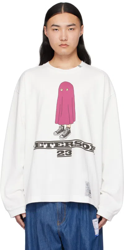 Miharayasuhiro White 'peterson 23' Printed Long Sleeve T-shirt