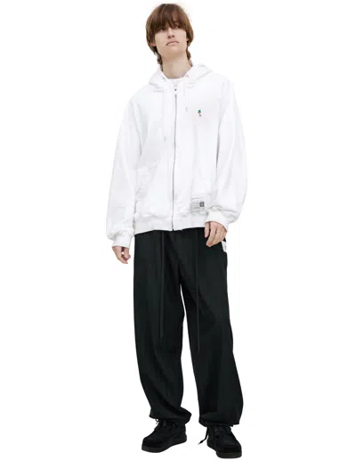Miharayasuhiro White Zippered Hoodie