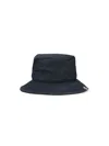 Miharayasuhiro Wide Brim Bucket Hat With Contrasting Embroidered Logo Patch In Blue