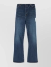MIHARAYASUHIRO WIDE-CUT COTTON DENIM TROUSERS WITH CONTRAST STITCHING