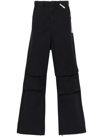 Miharayasuhiro Ripstop Cotton Trousers In Blue