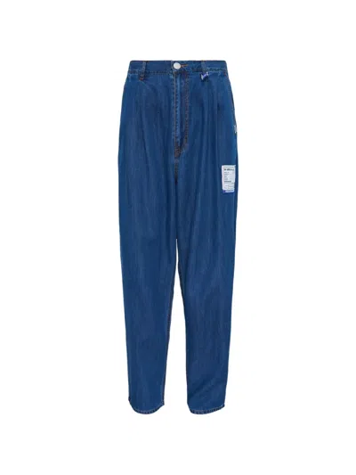 Miharayasuhiro Wide Tapered Trousers In Blue