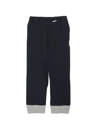 Miharayasuhiro Wool Layered Pants In Blue