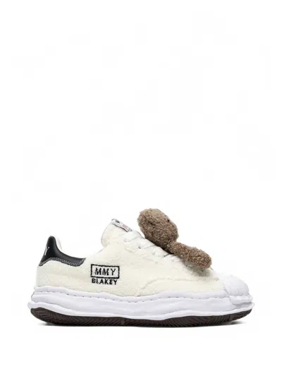 Miharayasuhiro X Pink House "blakey" Og Sole Chenille Embroidey Low-top Sneakers In White