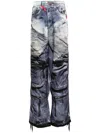 Miharayasuhiro X T.a.t.a Trompe-l'oeil Archive Printed Trousers In Navy