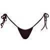 Miharo Women's Calliope Tie String Bikini Bottoms - Brown In Brown