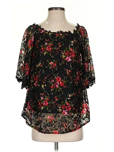 Pre-owned Miholl 3/4 Sleeve Blouse In Black