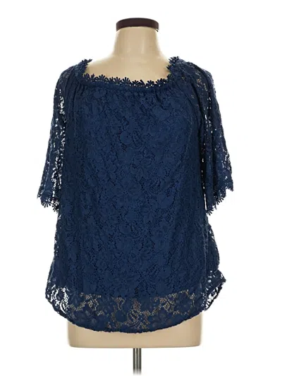 Pre-owned Miholl 3/4 Sleeve Blouse In Blue