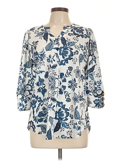 Pre-owned Miholl 3/4 Sleeve T-shirt In Blue