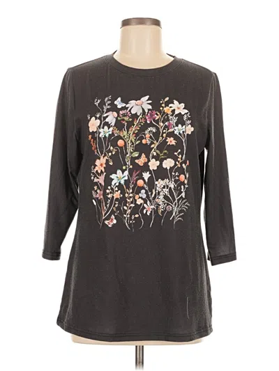 Pre-owned Miholl 3/4 Sleeve T-shirt In Gray