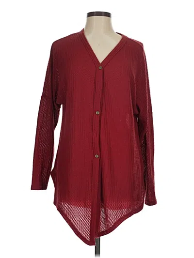 Pre-owned Miholl Cardigan Sweater In Burgundy