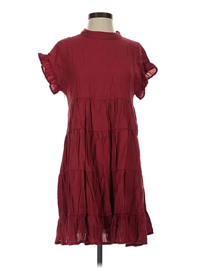 Pre-owned Miholl Casual Dress In Burgundy