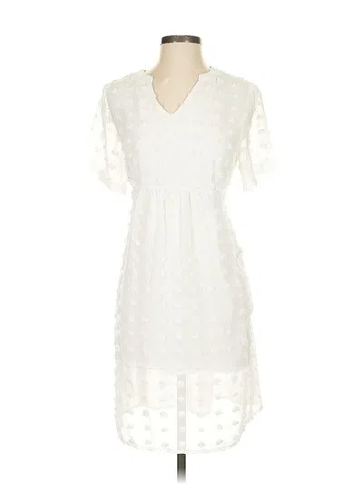 Pre-owned Miholl Casual Dress In White