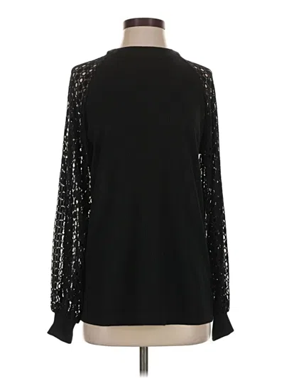 Pre-owned Miholl Long Sleeve Blouse In Black
