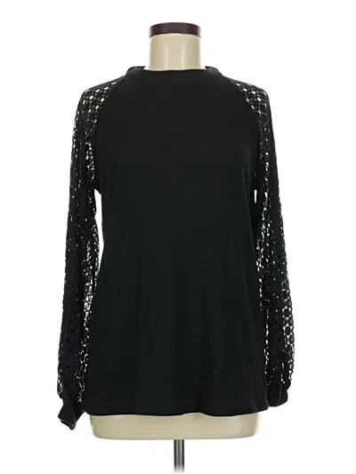 Pre-owned Miholl Long Sleeve Blouse In Black