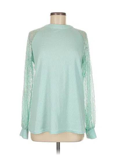 Pre-owned Miholl Long Sleeve Blouse In Blue