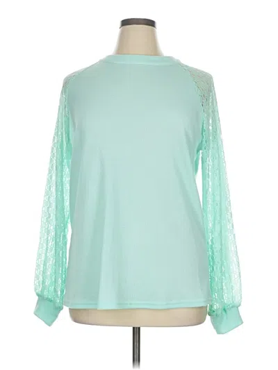 Pre-owned Miholl Long Sleeve Blouse In Blue