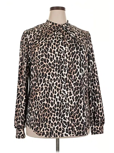 Pre-owned Miholl Long Sleeve Blouse In Brown