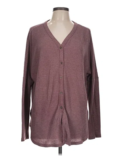 Pre-owned Miholl Long Sleeve Blouse In Burgundy