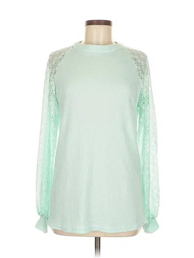 Pre-owned Miholl Long Sleeve Blouse In Green
