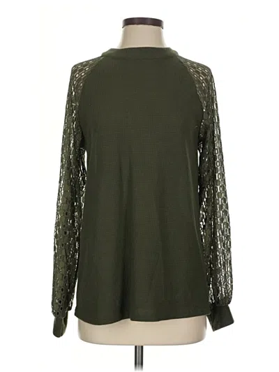 Pre-owned Miholl Long Sleeve Blouse In Green