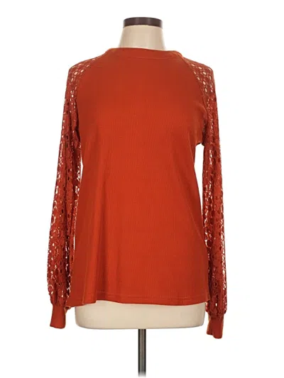 Pre-owned Miholl Long Sleeve Blouse In Orange