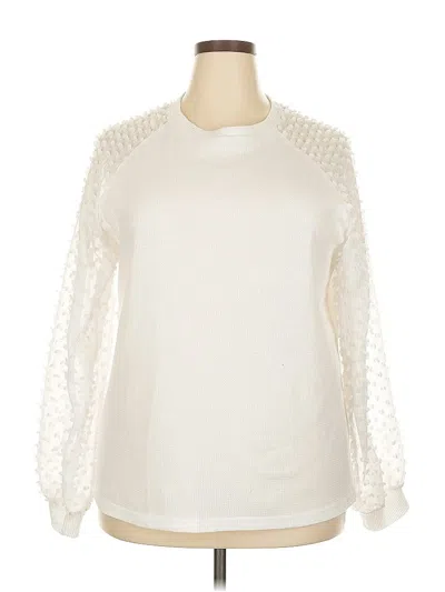 Pre-owned Miholl Long Sleeve Blouse In White