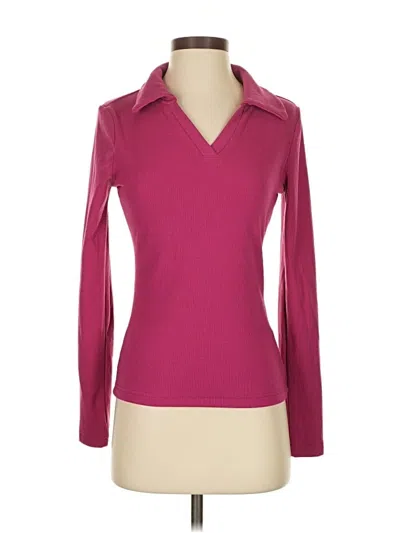 Pre-owned Miholl Long Sleeve Polo Shirt In Pink