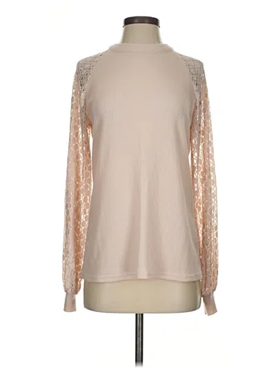 Pre-owned Miholl Long Sleeve Top Tan Turtleneck Tops