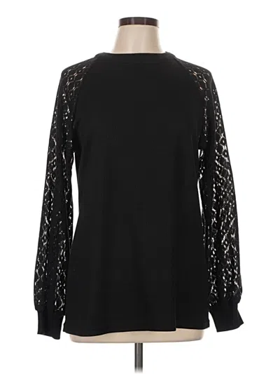 Pre-owned Miholl Long Sleeve T-shirt In Black