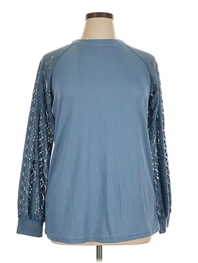Pre-owned Miholl Long Sleeve T-shirt In Blue