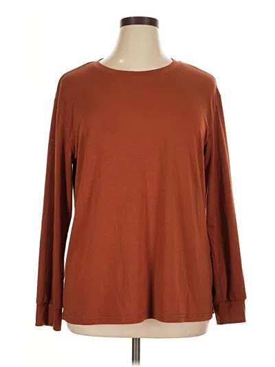 Pre-owned Miholl Long Sleeve T-shirt In Brown