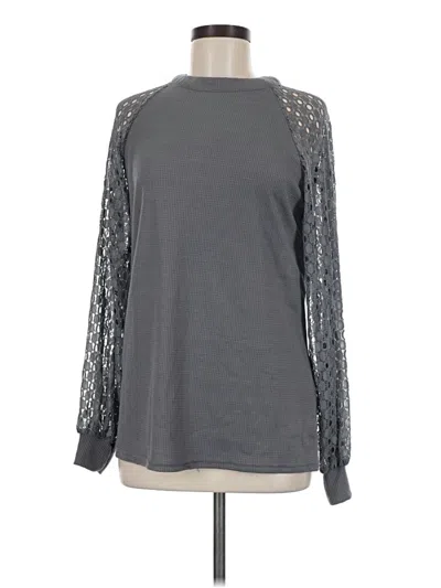 Pre-owned Miholl Long Sleeve T-shirt In Gray