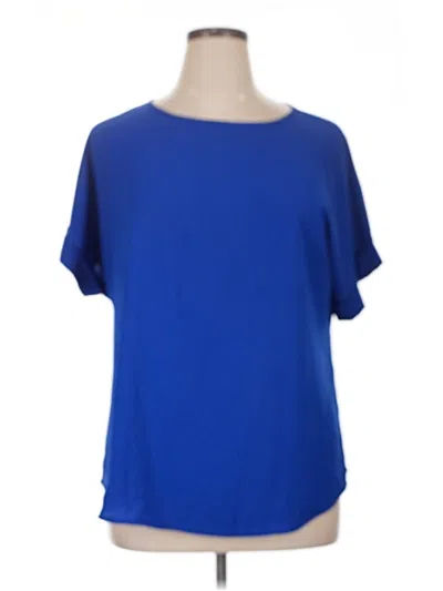 Pre-owned Miholl Short Sleeve Blouse In Blue