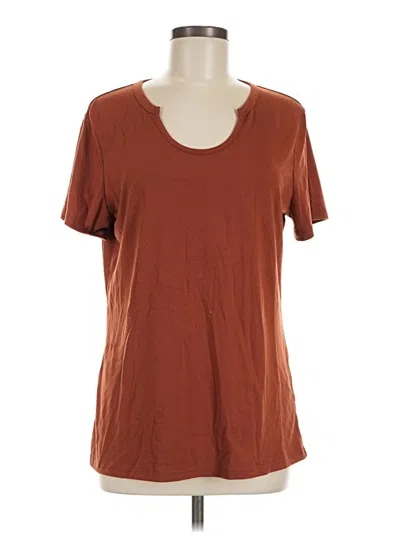 Pre-owned Miholl Short Sleeve T-shirt In Brown