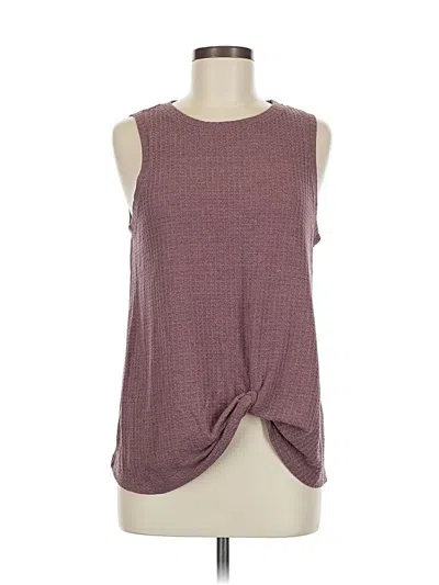 Pre-owned Miholl Sleeveless T-shirt In Burgundy