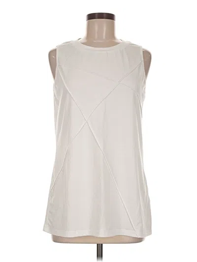 Pre-owned Miholl Sleeveless Top Ivory Crew Neck Tops