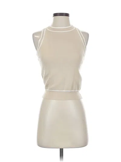 Pre-owned Miholl Sleeveless Top Ivory Halter Neckline Tops In White