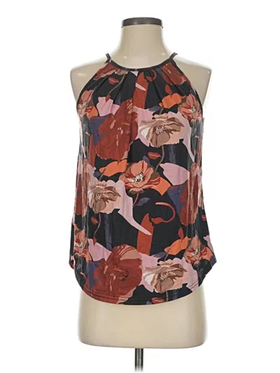 Pre-owned Miholl Tank Top Brown Halter Neckline Tops