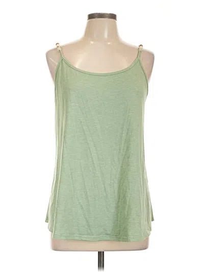 Pre-owned Miholl Tank Top Green Halter Neckline Tops