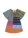 Mii Hera Patchwork Striped Blouse In Multi