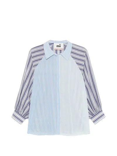 Mii Lulu Striped Shirt In Blue