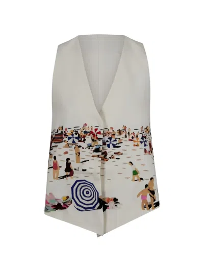 Mii Paco Waistcoat In White