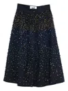Mii Sequin-embellished Skirt In Blue