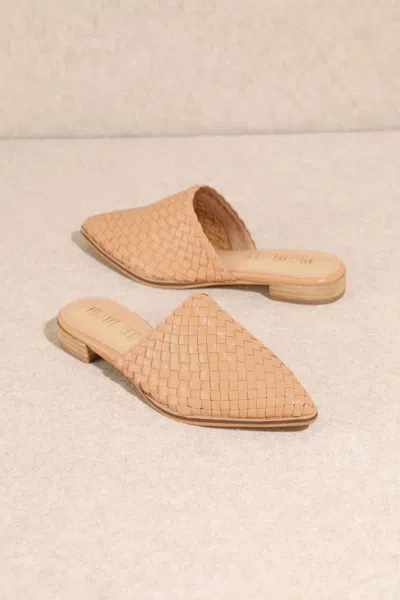 Miim Women's Alice Woven Slide In Pink Nude In Brown