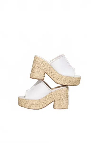 Miim Women's Alison Peep Toe Braided Platform Sandal In White