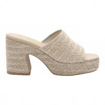Miim Women's Amelia Platform Slide Sandal In Beige In White